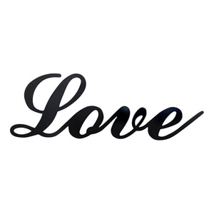 Love Script Metal Cut Wall Décor