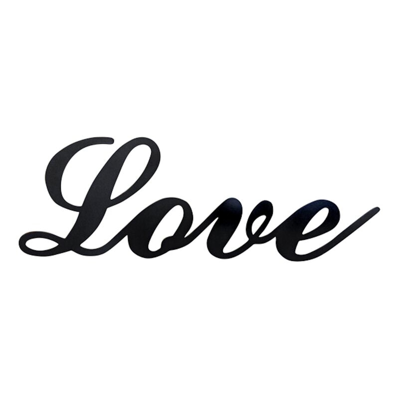 Love Script Metal Cut Wall Décor